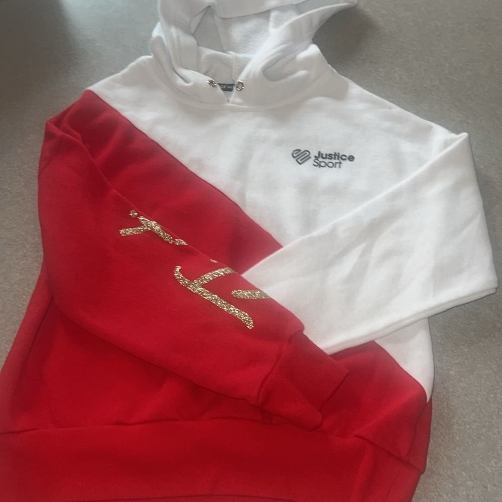 Girls justice hoodie. Size 7/8. great condition